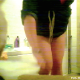 A hidden camera records a girl using a toilet. Although the video quality is not great, some pooping sounds are heard. About 2.5 minutes.